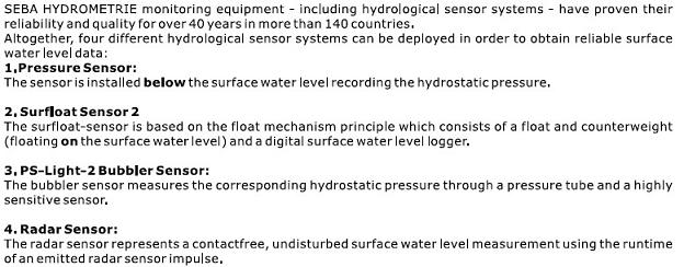 Hydrological Sensors - water level--temperature