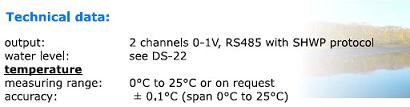 Hydrological Sensors - water level--temperature
